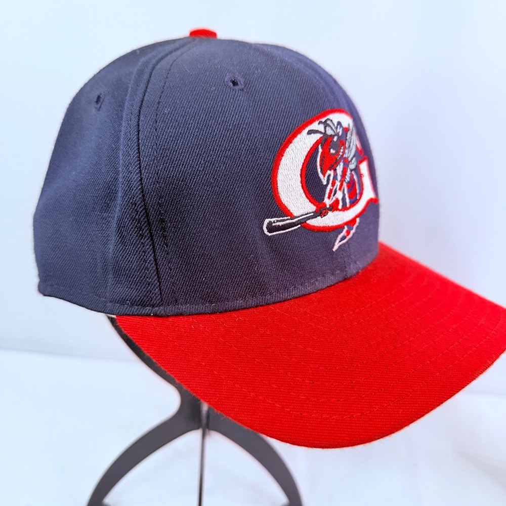 Vintage Greensboro Hornets DeLONG Snapback Hat Navy Red MiLB Baseball Cap‎ USA
